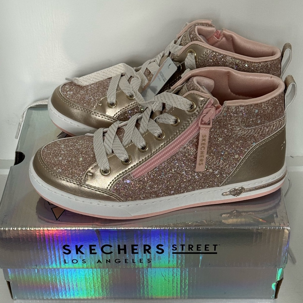 Skechers Kids' Shoutouts 2.0 Glitter Queen Sneakers